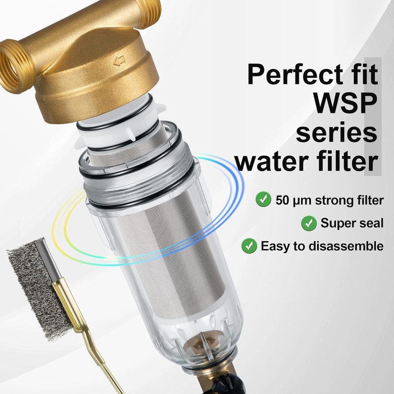 Enhon 2 Pieces Spin Down Sediment Filters Replacement Cartridge, 50