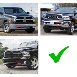 iJDMTOY Xenon White Mini-SR LED Fog Light Kit Compatible With 2011-18 Dodge RAM 1500, Includes (2) white 30W High Power LED Lightbars, Tow Hook Opening Area Brackets & On/Off Switch Wiring Kit