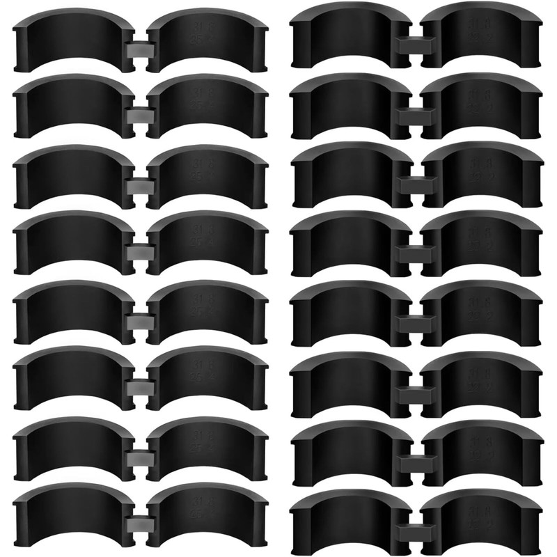 runrayay 16 Pcs Bicycle Handlebar Rubber Gasket, 31.8 to 22.2/25.4