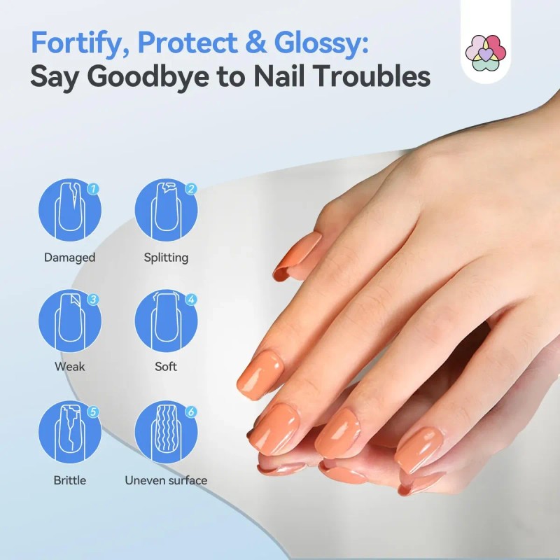 Esmalte De Uñas Saviland, Base 3 En 1, Fortalecedor De