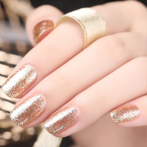 AHAMIOU Glitter Gel Nail Polish Chrome Platinum Glitter Gel Polish