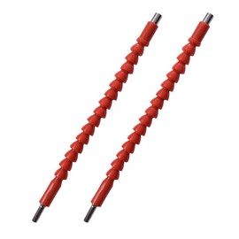 WEZCHUGHAOL 2 Pcs Super Bit, Screwdriver Soft Shafts, Flexible Drill Bit Extension, 11.6 inches Universal Drill Connection, Screwdriver Bits Holder for Power Drill (Red, 2 PCS)