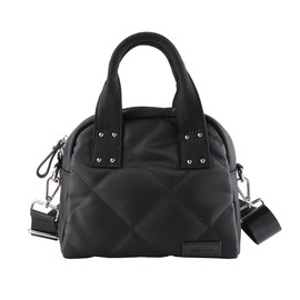 Liz Days Women's 2-Way Tote Bag, Shoulder Bag, Crossbody Hanging, Quilting, Nylon, Black