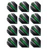 RED DRAGON Hardcore Radical Green Flash Dart Flights - 4