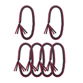 GHGMAO Graduation Lei, Ribbon Lei Necklace for Class of 2025, Braided Necklace Gift Accessories for Women & Men, Maroon and Black Leis for Graduation Student, Parties Decorations