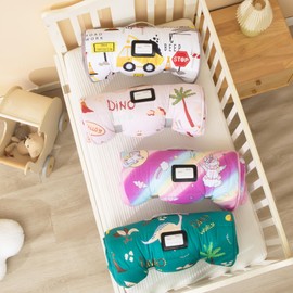 MORAIS MORAIS Toddler Nap Mat with Removable Pillow and Blanket - 52" x 20" Lightweight and Soft Nap Mats for Preschool, Daycare, Travel Sleeping Bags for Kids