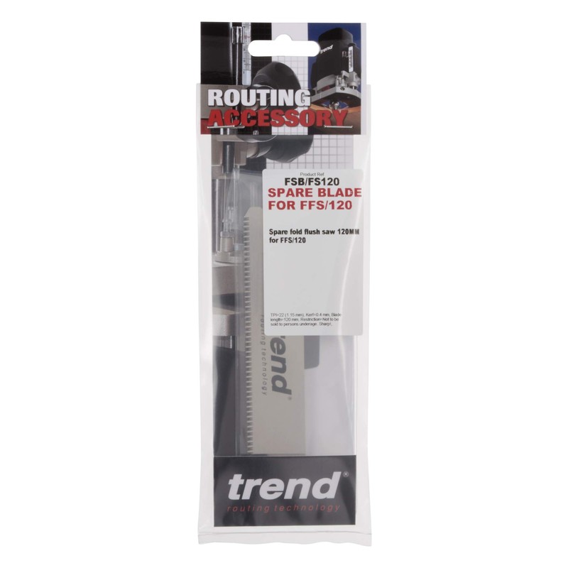 Trend Folding Flush Saw FFS/120 Spare Blade, 120mm Carbon Steel