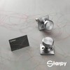 STARPY 6 Pack Brushed Nickel Door Knobs with Square Rosette,Pismo