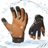 Vgo...… Winter Work Gloves Waterproof in Goat Leather, Cold Weather