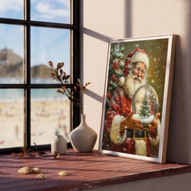 Reofrey Paint by Numbers Kit for Adults Santa Claus - 40x50cm Canvas, Christmas Paint by Number - Acrylic Paint Set - Relaxing DIY Art for Beginners & Experts - Home Wall Decoration PP1837