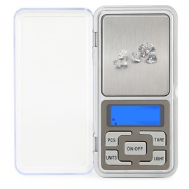 Báscula Digital, Balanza de Bolsillo Portátil, Mini Cocina Bascula con Pantalla LCD, sensor de precisión, resistente y ligera, para Alimentación, Oro, Joyería y Más(500 * 0.1g)