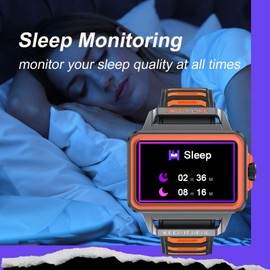 findtime Smartwatch Men Women with Heart Rate Monitor Sleep Tracker Fitness Watch NFC Music Control Message Reminder Play Military Sports Watch Teenagers Pedometer Watch for iOS Android