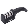 Afilador Cuchillos Cocina Ergonomico Tijeras 3 Etapas Manual (Negro)