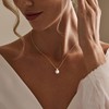 NECOCY Gold Pearl Necklace for Women, Dainty 14K Gold Plated
