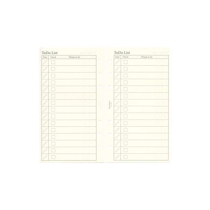 Knox/Knox Bible Size 521-525 Personal Organizer Refill 521-525 50 Sheets