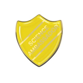 Capricornone Science Ambassador Gel Domed Yellow School Shield Badge