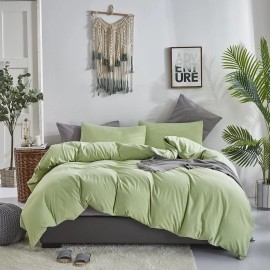 KAREVER Sage Green Comforter Set Full Solid Green Bedding Set Lightweight Wom...