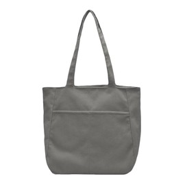 JIADEXIN Cord Bag Women's Shoulder Bag with Zip Large Shopper Bag with Zip and Inner Pocket for Work Office Travel Shopping School and Everyday Use (Beige/Grey), beige