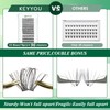 Cluster Eyelashes, 96 Pieces, Individual Eyelashes, D Curl, 10 mm