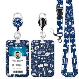 Onevenvi Cartton Lanyards for ID Badges for Women Cute, Teacher Lanyard with ID Holder Heavy Duty ID Badge Holder with Lanyard Badge Holder/Reel Kids 2023-5-9