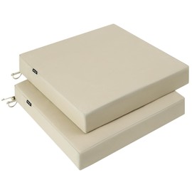 Favoyard Patio Chair Square Cushions Set of 2, Beige, 22 x 22 x 3 inches