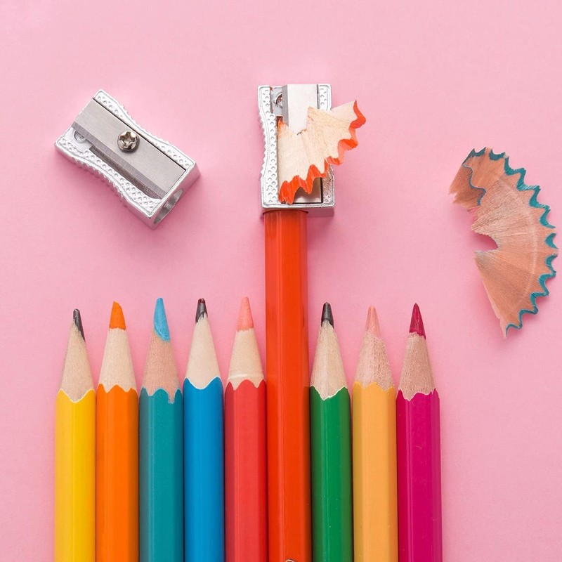3PCS Metal Pencil Sharpeners with 2 Holes, Metal Sharpener Pencil
