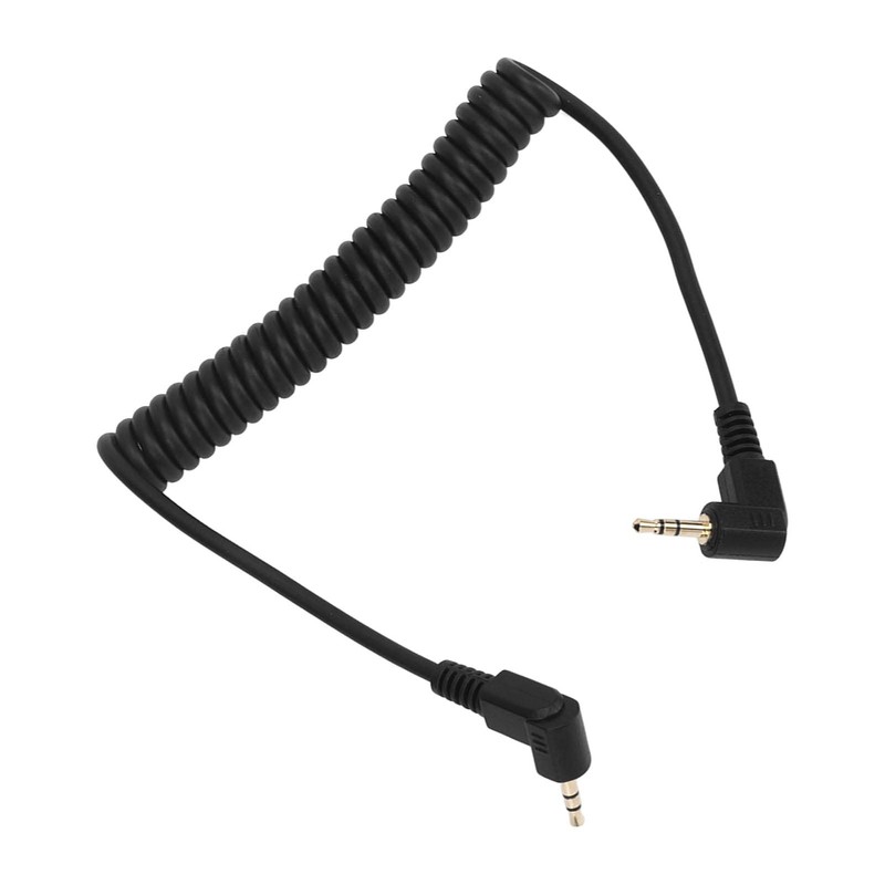 Flexible Flash Sync Cable 2.5mm Male to Male Coiled Cord