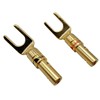 Ruiwaer 4PCS Gold Plated Speaker Spade Connectors Y Plug Spade