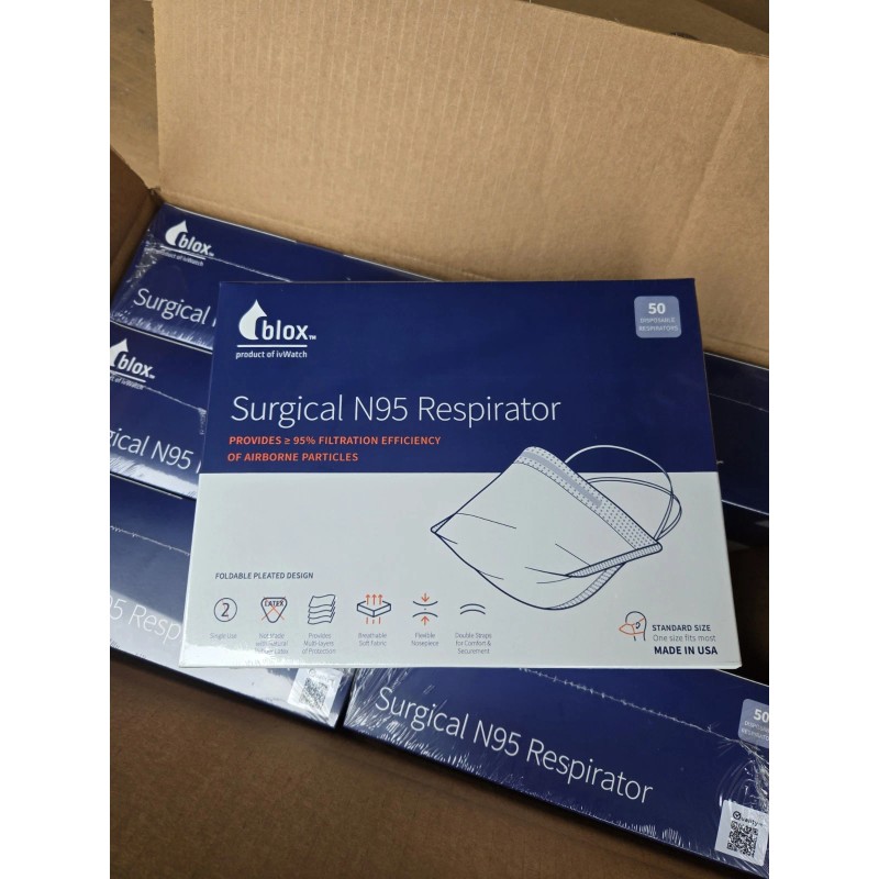ivWatch 300 Blox Surgical N95 Respirator Disposable Facemask Made In