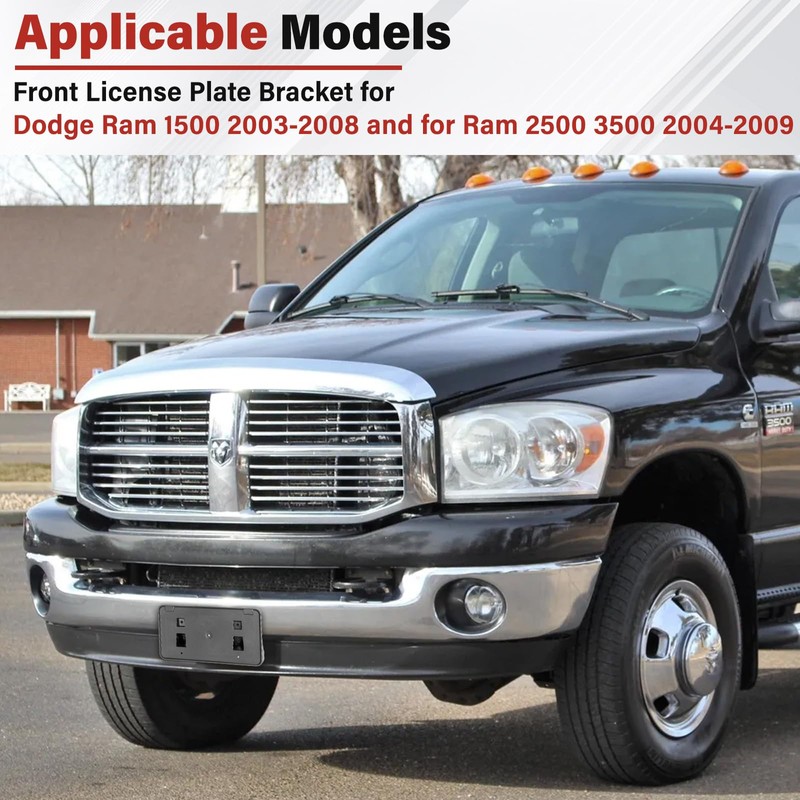 Jogscay License Plate Bracket Accessories for Dodge Ram 1500 2003-2008,