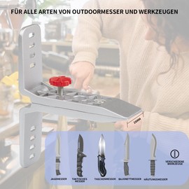 Lehwoik Messerschärfsystem, Profi Messerschärfer mit kontrolliertem Winkel, Kochmesserschärfer für den Innen und Außenbereich, 3 Diamant + 1 Wasser Stein + 1 Lederband (Kein Honöl)