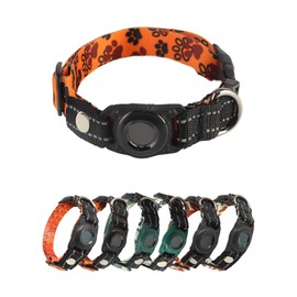 MaBedi Air tag Dog Collar, IP68 Waterproof Air tag Dog Collar Holder, Reflective, Durable & Adjustable pet Collar with Metal Ring for Comfort,Suitable for Small, Medium and Large Dogs (S, Claw)