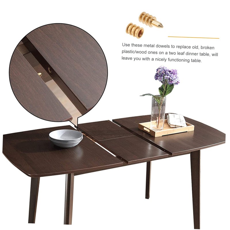 IMIKEYA Zinc Alloy Table Leaf Dowel Aligner 20pcs Positioning Tapered