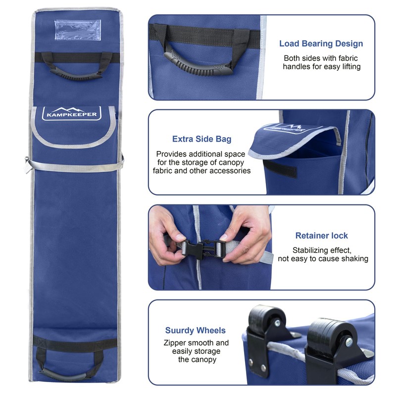 KAMPKEEPER Canopy Bag Replacement, 52inch Wheeled Tent Storage Bags for