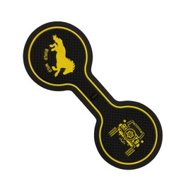 Car Cup Holder Coaster Compatible with Ford Bronco, Silicone Water Coaster, Build Wild Design, Carbon Fiber Pattern, 2021-2025 (Yellow)