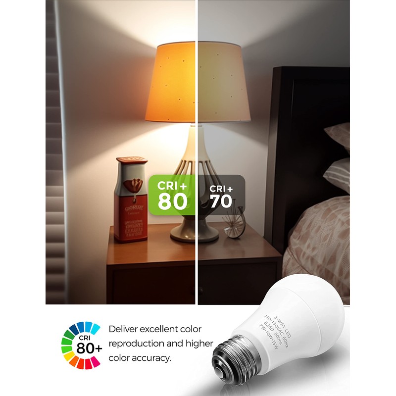 3 Way Light Bulbs, LOHAS 3 Way LED Light Bulbs