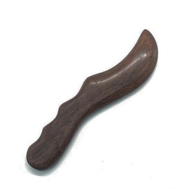 Wood Body Gua Sha Scraping Tool - Muscle Scraper Tool for Back Neck Face Leg Massage, Myofascial Release, Lymphatic Drainage, Cellulite Remove Ebony