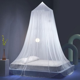 Mosquito Net Bed for Double Bed, Single Bed, Mosquito Net, Square Bed Canopy, Canopy, Portable Fine Mesh, Fly Net, Mosquito Nets for Indoor and Outdoor Use