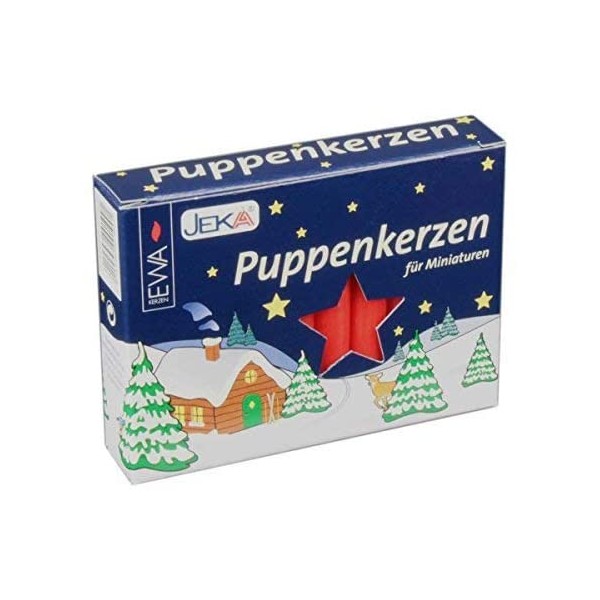 Jeka German Candles VERY SMALL Red 10mm Puppenkerzen