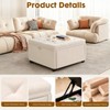 2BYF Storage Ottoman 30 Inch Large Hidden Storage Ottoman Foot