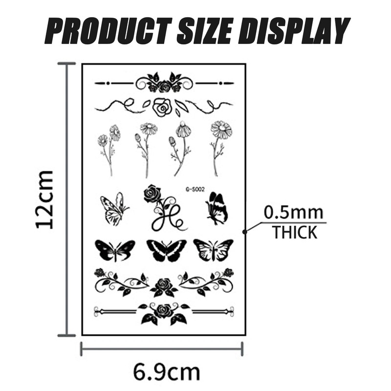 Realistic Small Finger Temporary Tattoos - 10 Sheets Waterproof &