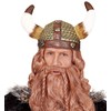 Widmann 09169 Viking Helmet with Horns and Fur, Nordman, Robber,