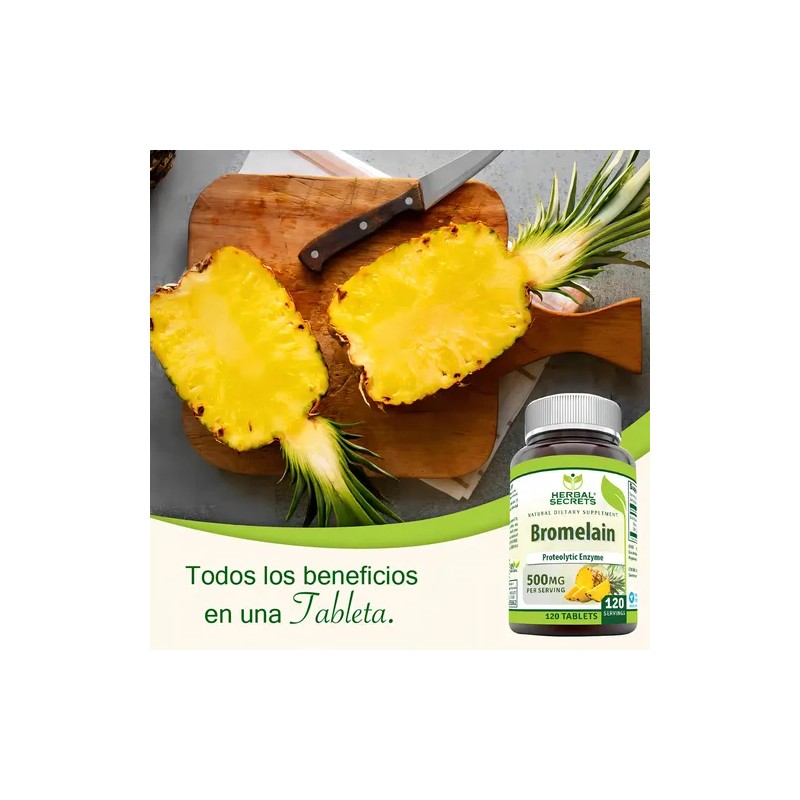 Bromelina Enzima Digestion Anti Infamatoria Mayor Absorcion Sabor Sin Sabor