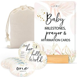 Baby Monthly Milestone, Prayer and Positive Affirmation Cards for Women, Baby Essentials Must Haves, Postpartum Essentials, New Mom Gifts for Women After Birth, New Mom Gifts by Lumont