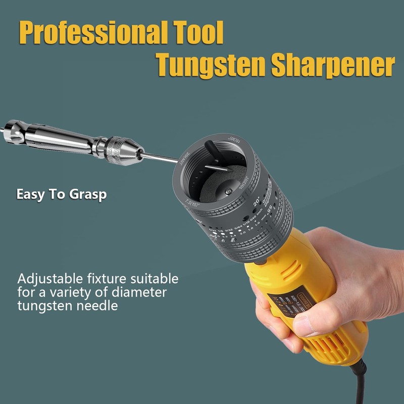 SONNLER Tungsten Electrode Sharpener Grinder Head,TIG Welding Tool with Cut-Off