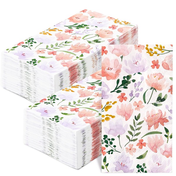 JarThenaAMCS - Servilletas de papel de hojas de flores de