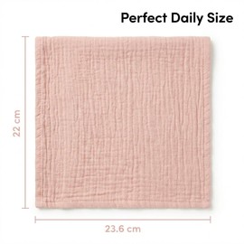 CleaZeny 4-Pack 100% Cotton Muslin Face Cloths, 4-Layer Baby Washcloths