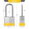 HZSY Padlocks Keyed Alike, Pack of 24, Laminated Steel Keyed