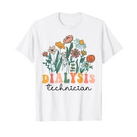 Groovy Wildflower Dialysis Technician Tees T-Shirt