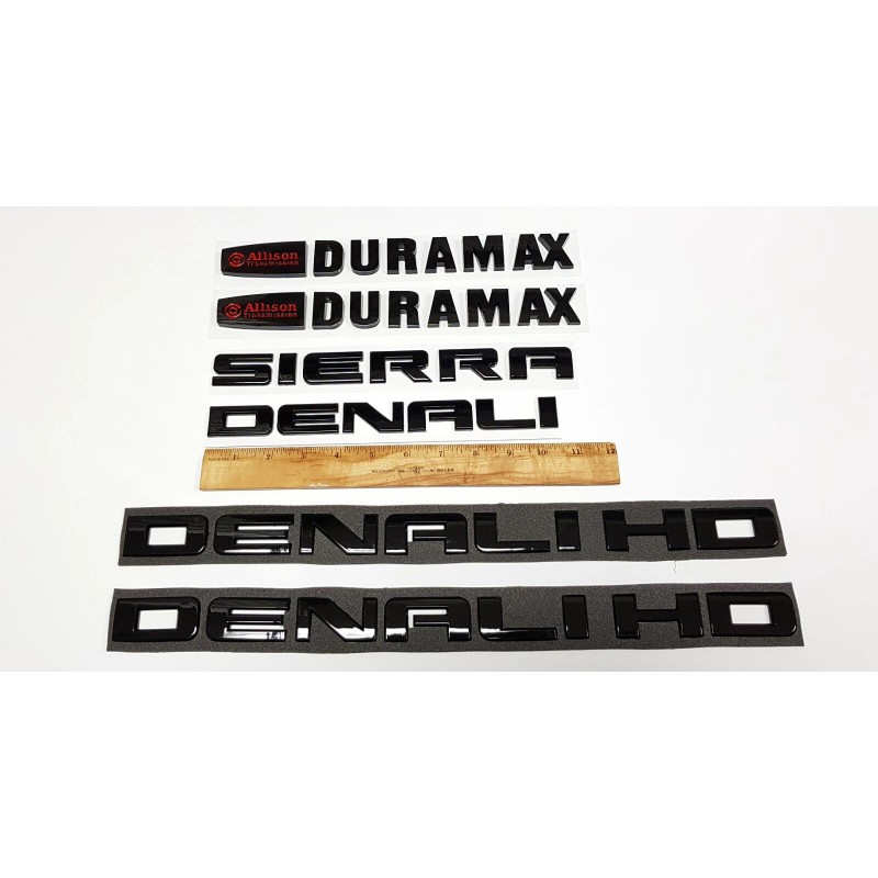 GMC AUTO 6PC Set 11-19 Gloss Black GMC Sierra Denali